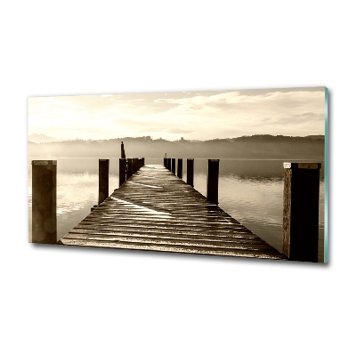 Glass art print Wooden pier