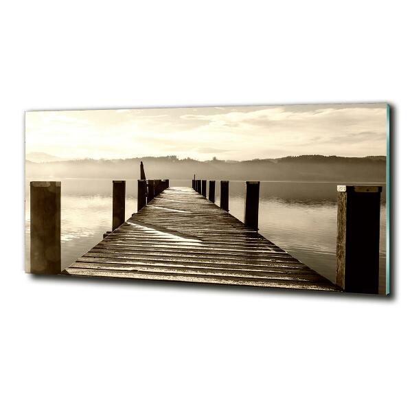 Glass art print Wooden pier