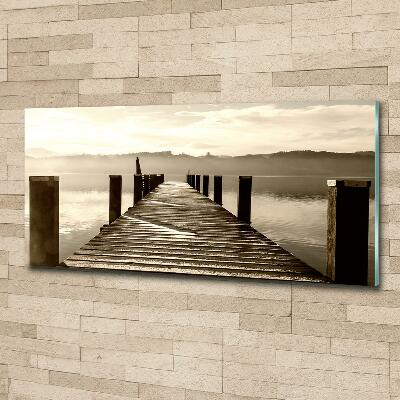 Glass art print Wooden pier