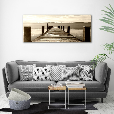 Glass art print Wooden pier