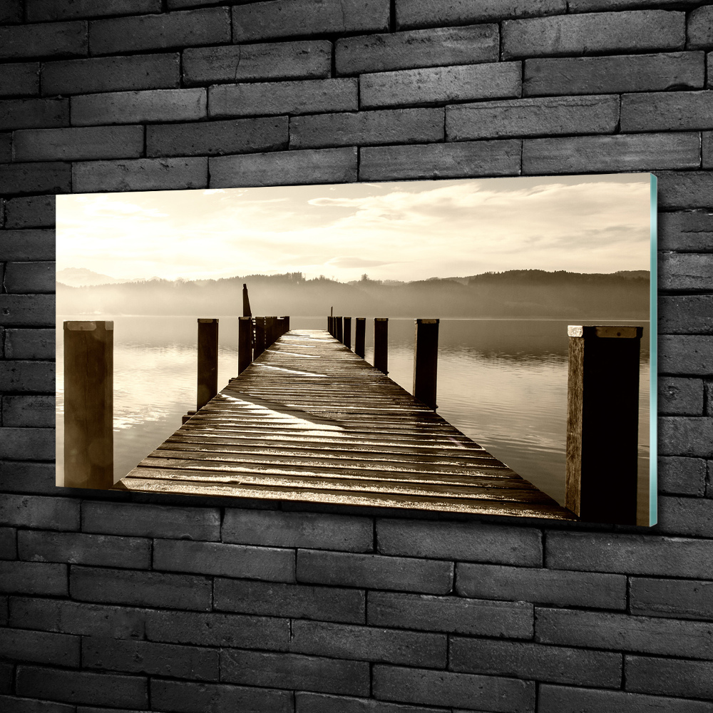 Glass art print Wooden pier