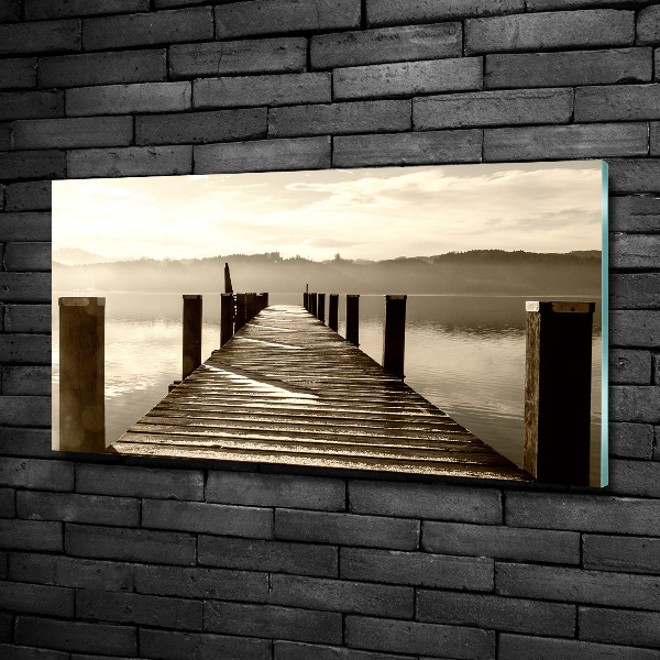 Glass art print Wooden pier