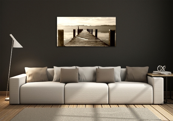 Glass art print Wooden pier