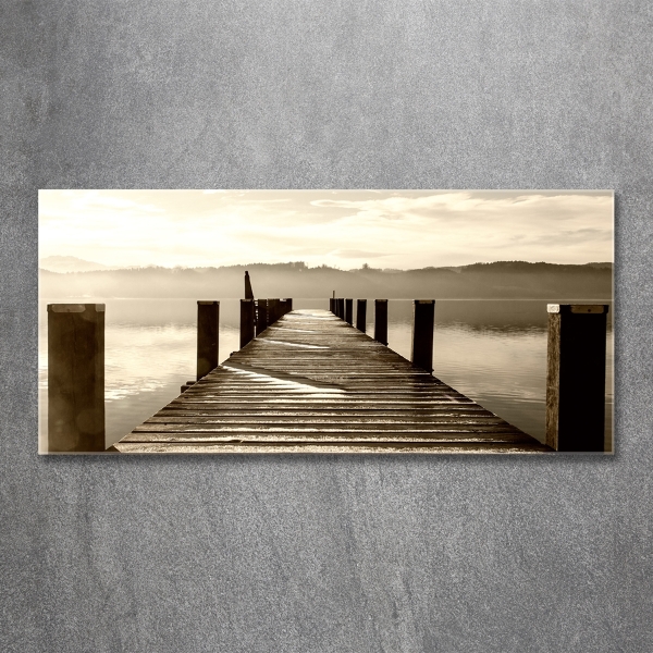 Glass art print Wooden pier