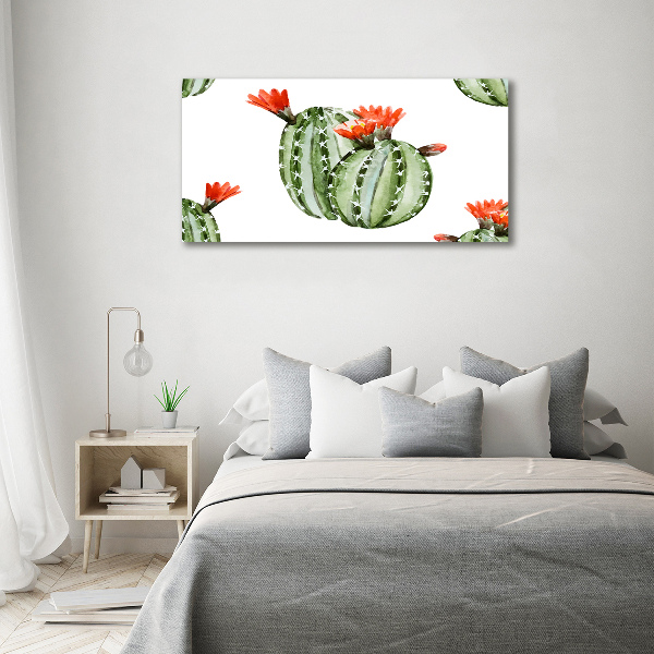 Glass art picture Cacti