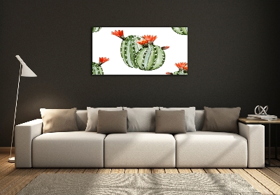 Glass art picture Cacti