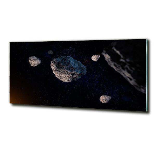 Glass art picture Meteors