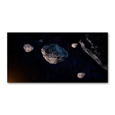 Glass art picture Meteors