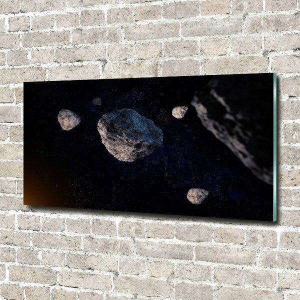 Glass art picture Meteors