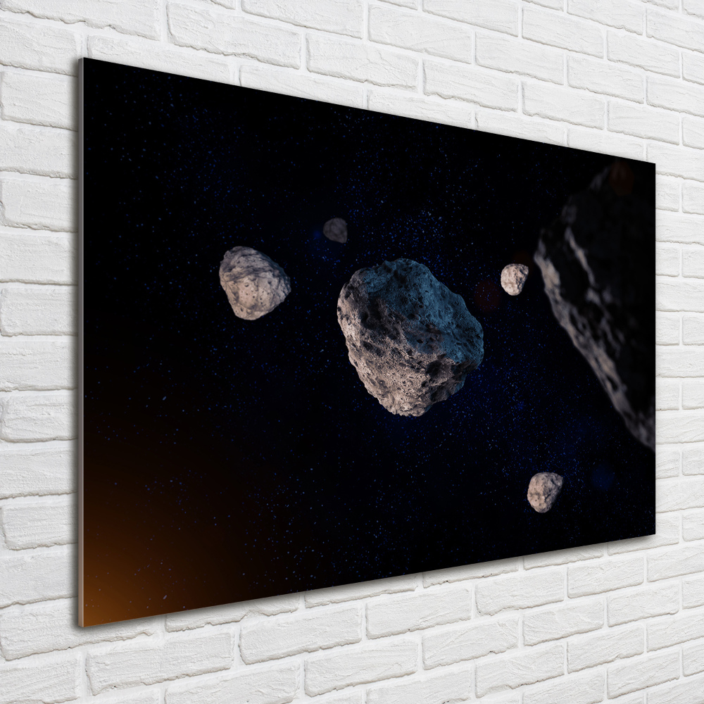 Glass art picture Meteors