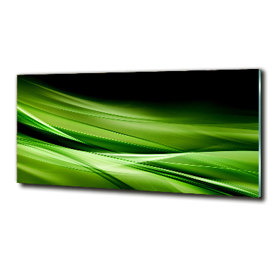 Wall art on glass Green waves