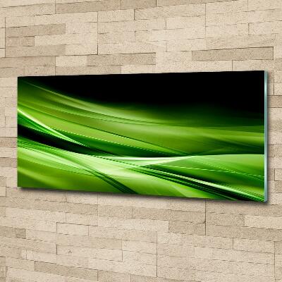 Wall art on glass Green waves