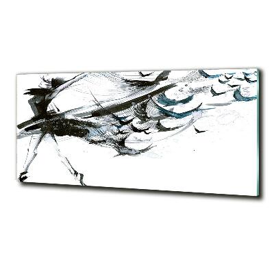 Wall art on glass Ballerina