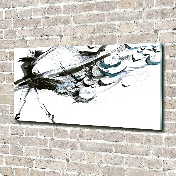 Wall art on glass Ballerina