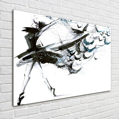 Wall art on glass Ballerina