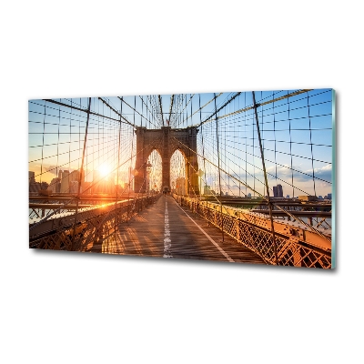 Photo printed on glass Brooklyn bridge