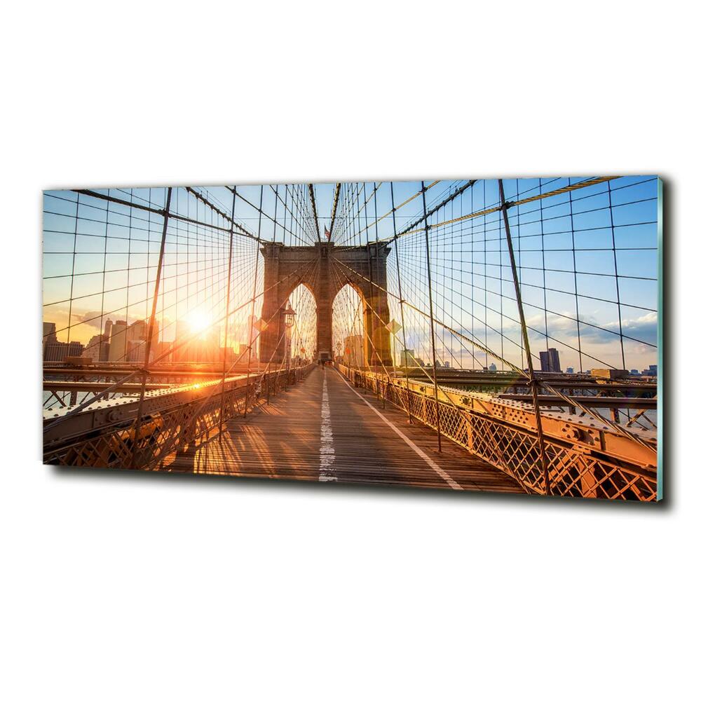 Photo printed on glass Brooklyn bridge