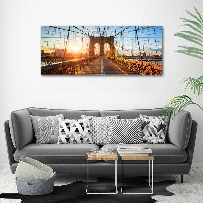 Photo printed on glass Brooklyn bridge