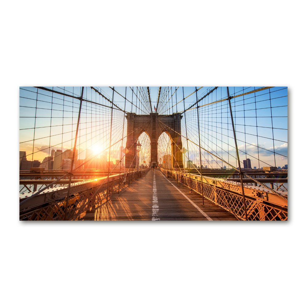 Photo printed on glass Brooklyn bridge