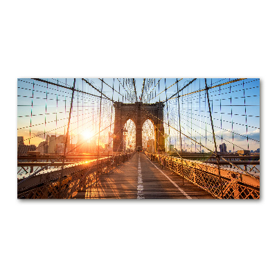 Photo printed on glass Brooklyn bridge