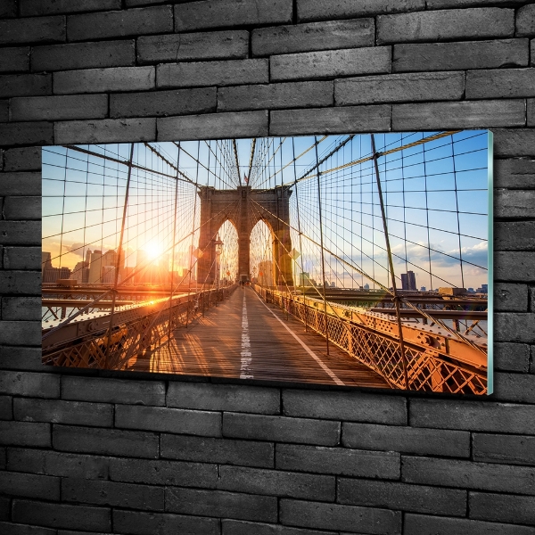 Photo printed on glass Brooklyn bridge