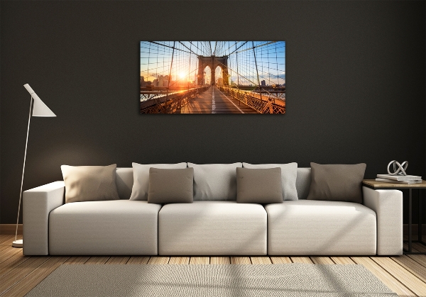 Photo printed on glass Brooklyn bridge