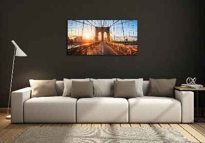 Photo printed on glass Brooklyn bridge