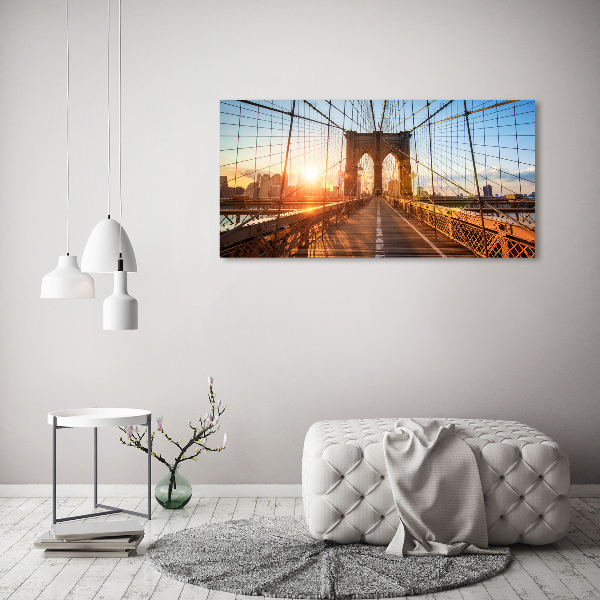 Photo printed on glass Brooklyn bridge