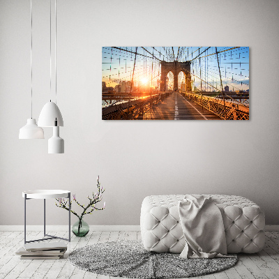 Photo printed on glass Brooklyn bridge