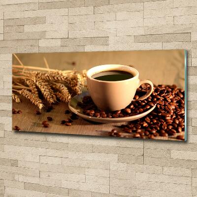 Glass wall art Aromatic coffee