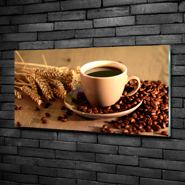 Glass wall art Aromatic coffee