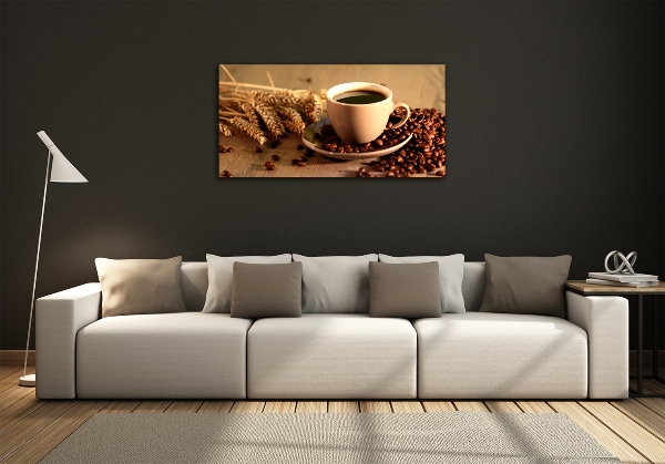 Glass wall art Aromatic coffee