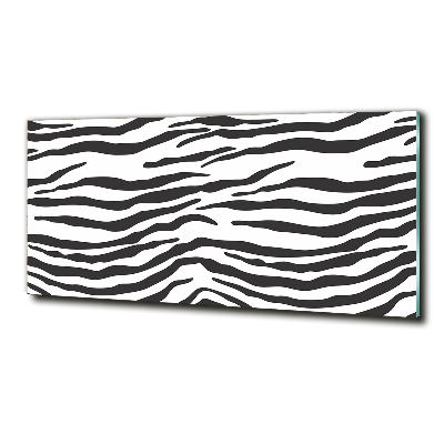 Wall art on glass Zebra background