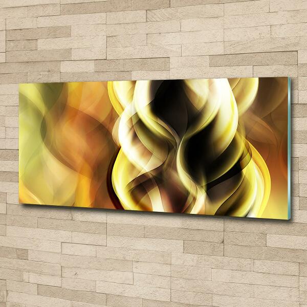 Wall art on glass Golden light