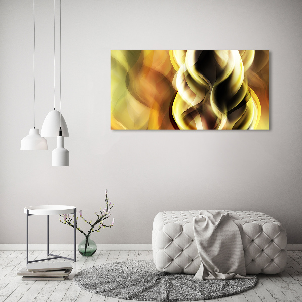 Wall art on glass Golden light