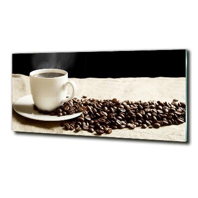 Wall art on glass Aromatic coffee