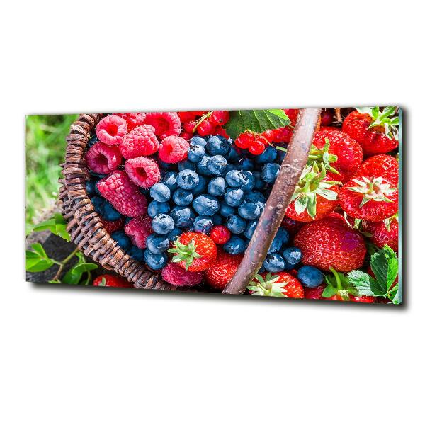 Wall art on glass Forest fruit basket