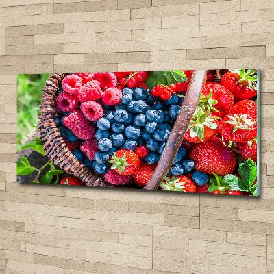 Wall art on glass Forest fruit basket