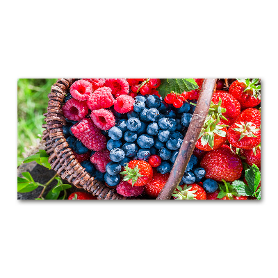 Wall art on glass Forest fruit basket