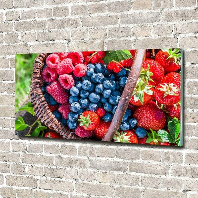 Wall art on glass Forest fruit basket