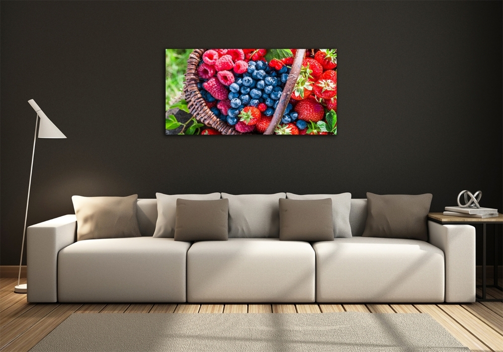 Wall art on glass Forest fruit basket