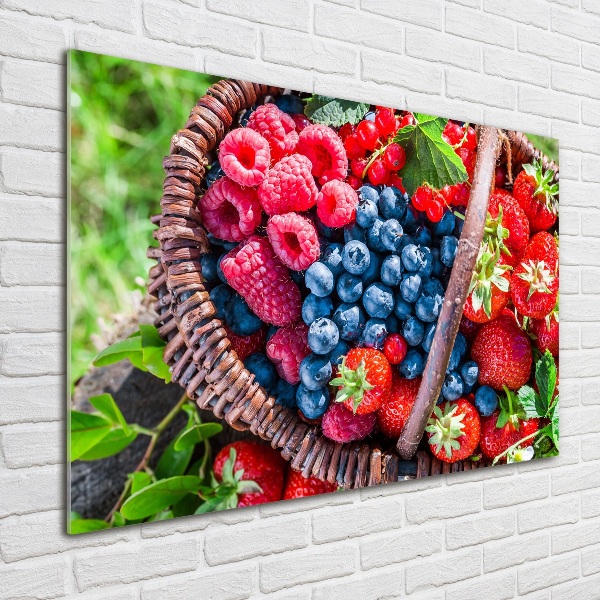 Wall art on glass Forest fruit basket