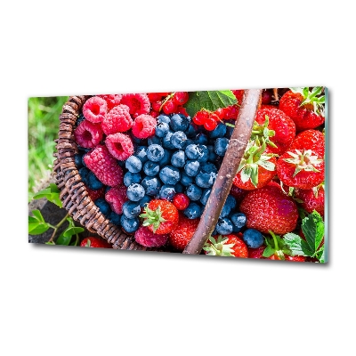 Wall art on glass Forest fruit basket