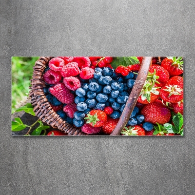 Wall art on glass Forest fruit basket