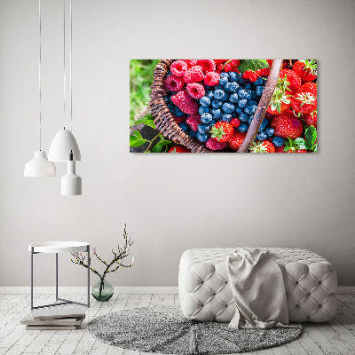 Wall art on glass Forest fruit basket