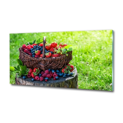 Wall art on glass Forest fruit basket