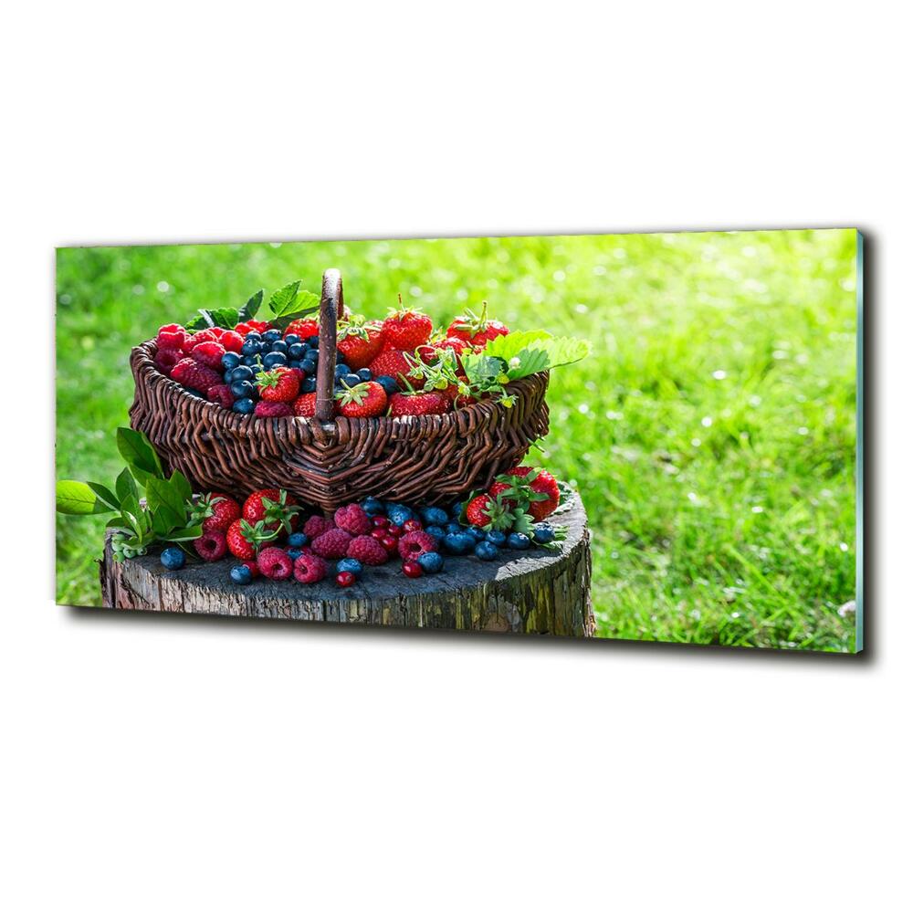 Wall art on glass Forest fruit basket