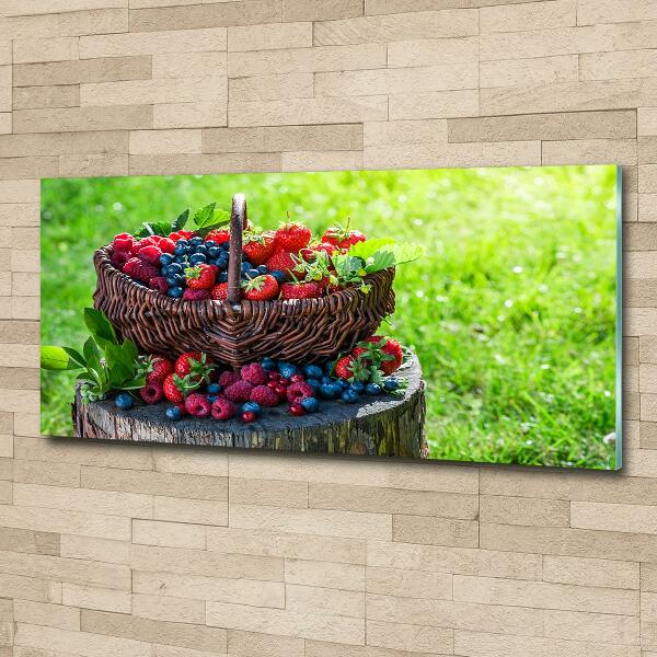 Wall art on glass Forest fruit basket