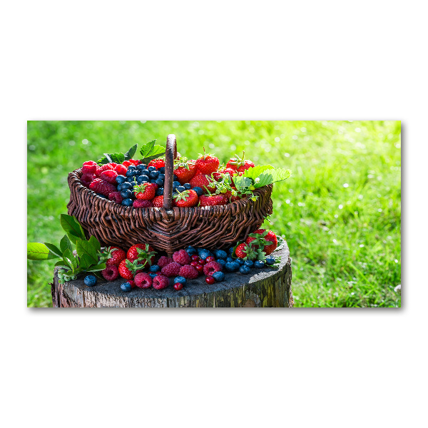 Wall art on glass Forest fruit basket