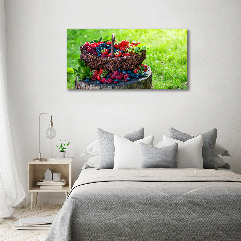 Wall art on glass Forest fruit basket